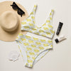 Recycled High-Waisted Bikini Yellow 412