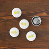 Set of Pin Buttons Yellow 724