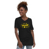 Unisex Short Sleeve V-Neck T-Shirt 412 Yellow