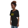 Unisex Short Sleeve V-Neck T-Shirt 412 Yellow