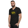 Unisex Short Sleeve V-Neck T-Shirt 412 Yellow