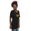 Unisex Short Sleeve V-Neck T-Shirt 412 Yellow