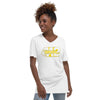 Unisex Short Sleeve V-Neck T-Shirt 412 Yellow