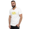 Unisex Short Sleeve V-Neck T-Shirt 412 Yellow