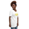 Unisex Short Sleeve V-Neck T-Shirt 412 Yellow