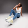 Women’s High Top Canvas Shoes Yellow 412