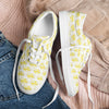 Women’s Lace-Up Canvas Shoes Yellow 412