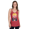 Women's Racerback Tank Top Certified Felon Trump Tie